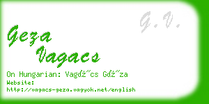 geza vagacs business card